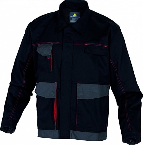 Deltaplus DMVESNRPT D-Mach Arbeitsjacke Aus Polyester / Baumwolle, Schwarz-Rot, Größe S von Deltaplus