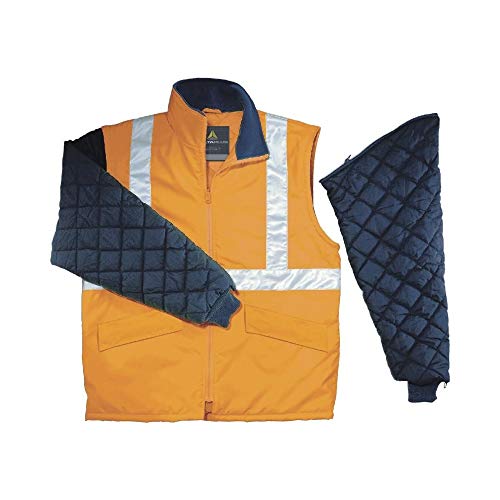 Deltaplus FREEWHVORXX Signaljacke Mit Abnehmbaren Ärmeln, Neonorange, Größe XXL von Deltaplus