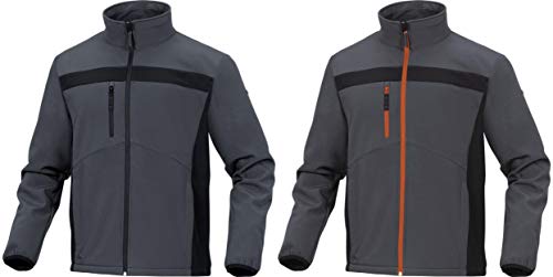 Deltaplus LULE2GOXG Jacke Aus Softshell Polyester/Elasthan, Grau-Orange, Größe XL von Deltaplus