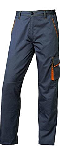 Deltaplus M6PANGOPT Panostyle Arbeitshose Aus Polyester/Baumwolle, Grau-Orange, Größe S von Deltaplus