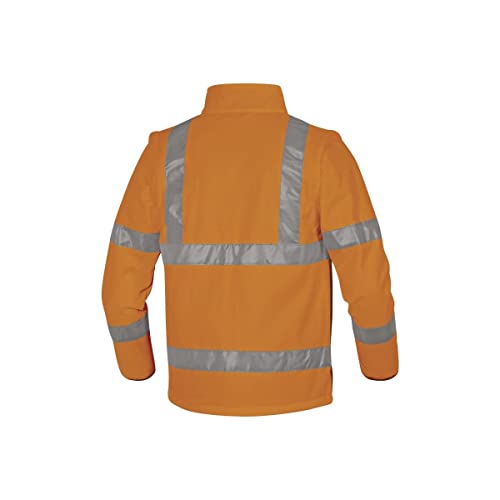 Deltaplus MOON2OGGT Jacke Aus "Softshell" Polyester / Elasthan Mit 3 Laminierte Schichten, Neonorange-Grau, Größe L von Deltaplus