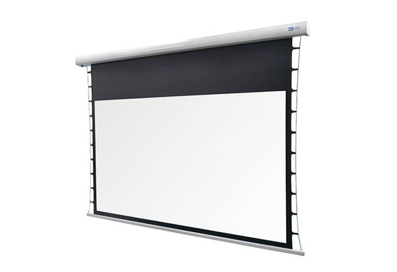 Deluxx Cinema Tension - 4k Pro Fibre MWHT Motorleinwand (298 x 168cm, 16:9, Gain 1,1) von Deluxx