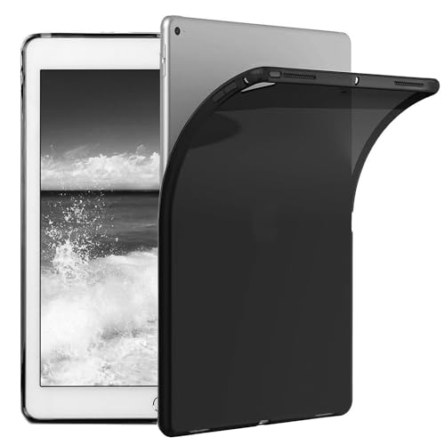 Demacia Asgens Schutzhülle für iPad Pro 12,9 Zoll 2015/2017, Silikon, weich, weich, Schwarz von Demacia