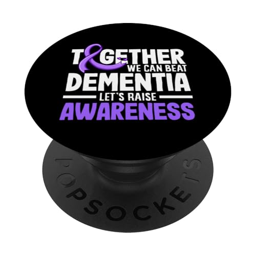 Gemeinsam können wir Demenz besiegen Lassen Sie uns das Bewusstsein für Demenz schärfen PopSockets mit austauschbarem PopGrip von Dementia ALZ Alzheimer's Awareness Apparel & Gifts