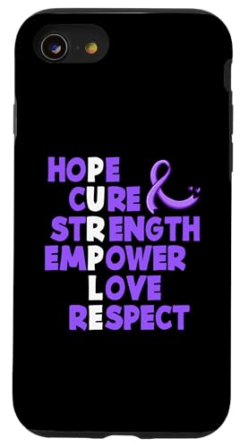 Hülle für iPhone SE (2020) / 7 / 8 Purple Ribbon Alzheimer's Demenz ALZ Alzheimer's Awareness von Dementia ALZ Alzheimer's Awareness Apparel & Gifts