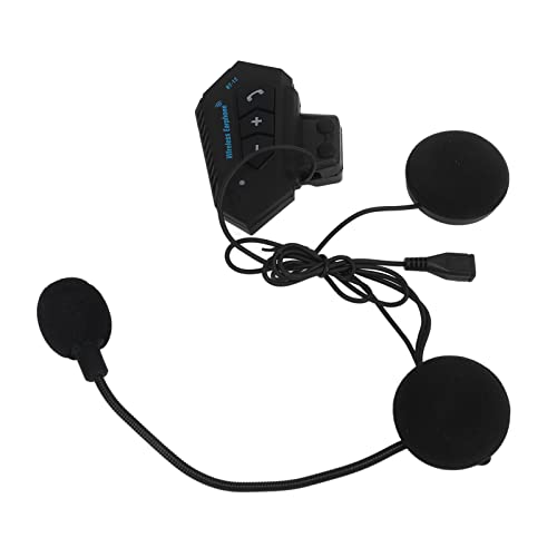 Demeras Helm-Headset, Motorrad-Kopfhörer BT 12 Rauschunterdrückung, multifunktionale Stereoanlage zum Fahren Reiten von Demeras
