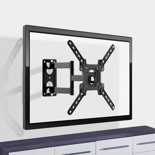 Vollbewegliche TV-Monitor-Wandhalterung für die meisten 66-139,9 cm (26-55 Zoll) LED, LCD, flach, gebogen, Smart-TVs, Monitore, neigbar, Eck-TV-Halterungen mit verlängerbarem Gelenkarm, max. VESA 400 von Demiwise