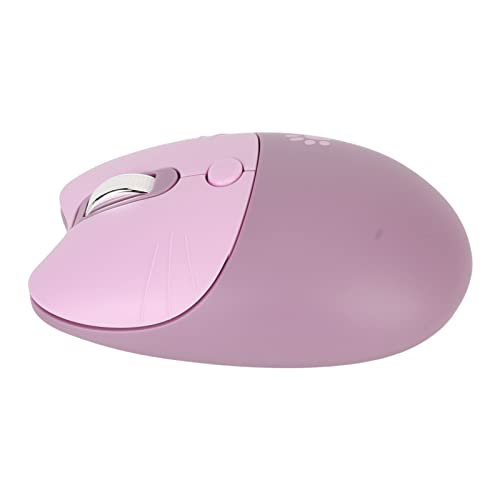 Denash 2,4 G Kabellose Katzenmaus, 3-Stufen-DPI-Maus mit USB-Empfänger, Niedliche Kabellose Katzenmaus für M3-Laptops (Purple) von Denash