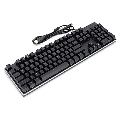 Denash Gaming-Tastatur, USB-Tastatur, Verschleißfest, Lichtecht, Langlebig für Win2000 für Win XP für Win 10 von Denash