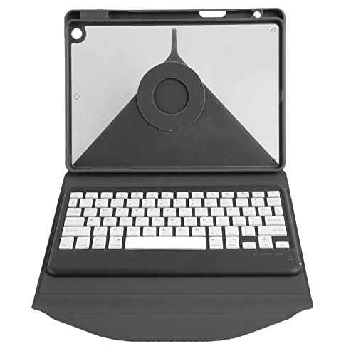 Denash Magnetische Tastaturhülle, Abnehmbare Tablet-Tastatur mit Schutzhülle, Kabellose Tastaturhülle für 10,2 Zoll 2021 9. und für 2020 8. für 2019 7. Schwarz (Black) von Denash