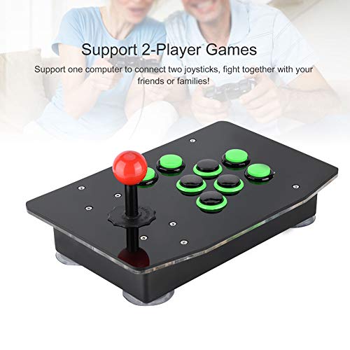 Denash Retro Joystick, USB-Kampfspielkonsole Joystick No Delay Controller für PC-Computerspiele von Denash