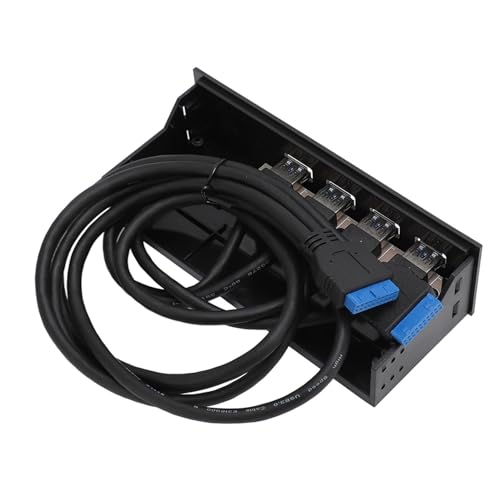 Erweiterungspanel für Optische Laufwerke, 5,25 Zoll, 4 Anschlüsse, USB 3.0-Frontplatten-Hub, Einfache Installation für Gehäuse von Denash