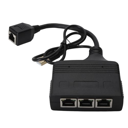 Netzwerk-LAN-Adapter, Ethernet-Splitter 1 Bis 3 Stabile Übertragung für Cat8 Cat7 Cat6-Kabel von Denash