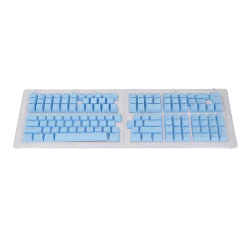 Thailändisches Design, 132 Tasten, ABS-OEM-Höhe, Durchscheinende Tastatur-Tastenkappen für Mechanische Tastaturen, Hergestellt aus Hochwertigem Material (Blue) von Denash