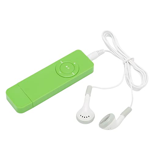 USB-MP3-Player, Verlustfreier Klang, Tragbarer Digitaler Musik-Player mit Kopfhörern und Trageband, MP3-Musik-Player für Kinder und Erwachsene, Unterstützt Bis zu 64 GB (Green) von Denash