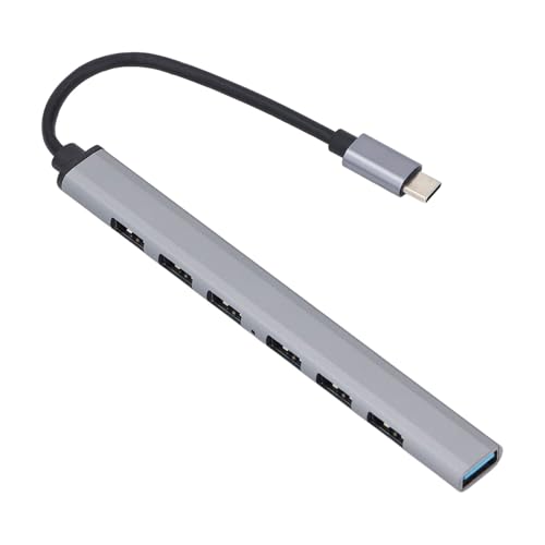 USB-Splitter, Typ-C-Hub, 7-in-1-Aluminiumlegierung mit 500 M/S Schneller Übertragung, Plug-and-Play-USB-Dock für Computer, Telefon, Tablet, Kompatibel mit Wins 8 7 10 11 von Denash