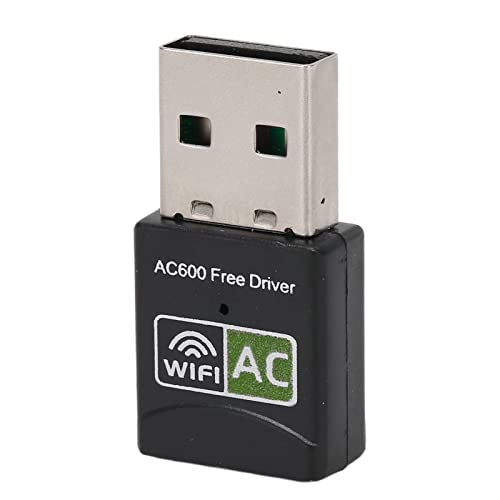 USB-WLAN-Adapter, Kabelloser Netzwerkadapter 600 Mbit/s, Reduziert Interferenzen, Dualband-ABS für PC von Denash