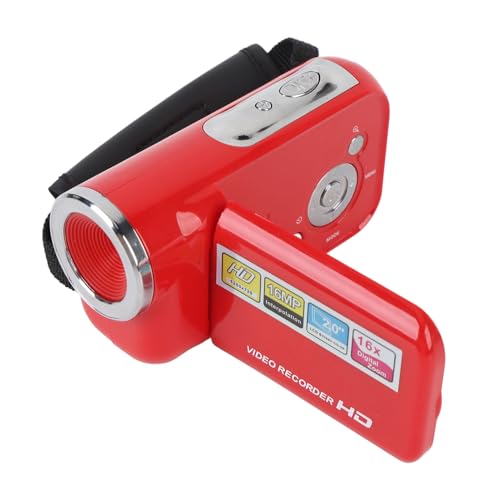 Videokamera-Camcorder, 16 MP 16-Fach Zoom-Camcorder, Kinder-Videokamera mit 2-Zoll-TFT-Farbdisplay, Vlogging-Kamera-Recorder für Kinder, Teenager, Studenten (32GB) von Denash