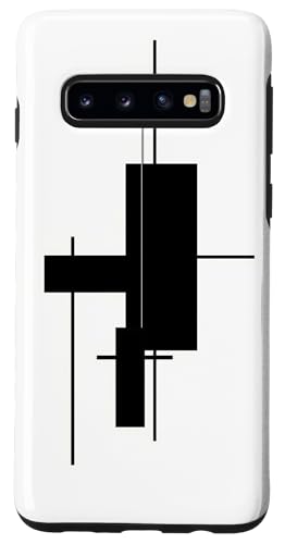 Hülle für Galaxy S10 Geometrische abstrakte schwarze Linien von Dennex Designs