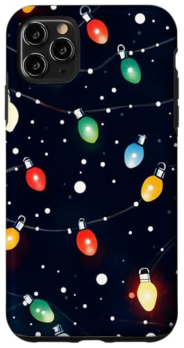 Hülle für iPhone 11 Pro Max Festliche Weihnachtsbeleuchtung Muster Weihnachten von Dennex Designs