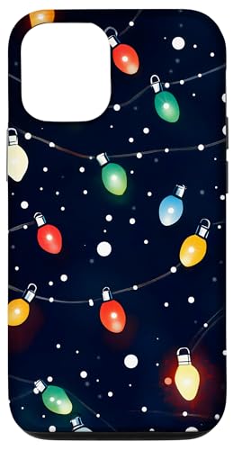 Hülle für iPhone 12/12 Pro Festliche Weihnachtsbeleuchtung Muster Weihnachten von Dennex Designs