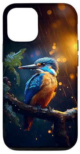 Hülle für iPhone 12/12 Pro Lebendiger Eisvogel im Regenwald von Dennex Designs