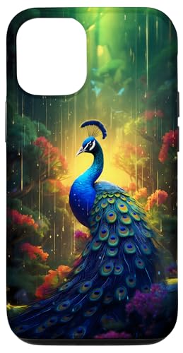 Hülle für iPhone 12/12 Pro Pfau im mystischen Wald von Dennex Designs