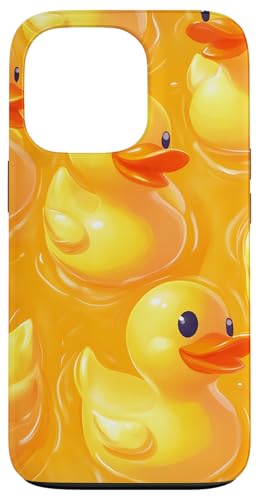 Hülle für iPhone 13 Pro Badeente Muster Enten von Dennex Designs