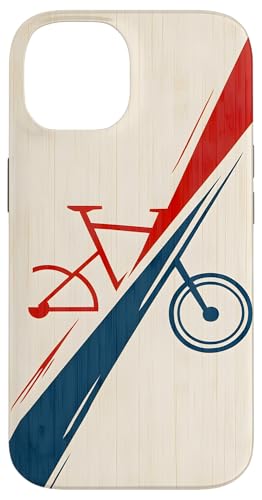 Hülle für iPhone 14 Fahrrad rot blau abstrakte Grafik von Dennex Designs