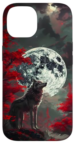 Hülle für iPhone 14 Wolf-Vollmond-Fantasy von Dennex Designs