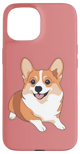 Hülle für iPhone 15 Abbildung eines Corgi-Hundes von Dennex Designs