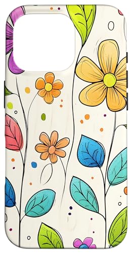 Hülle für iPhone 16 Pro Bunte Gartenblumen von Dennex Designs