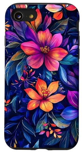 Hülle für iPhone SE (2020) / 7 / 8 Florales Aquarellmuster von Dennex Designs