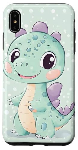 Hülle für iPhone XS Max Niedliches Dinosaurier-Baby-Muster von Dennex Designs