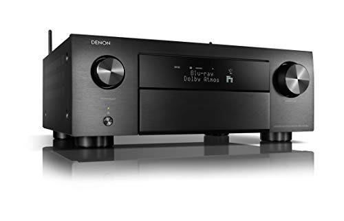 Denon AVC-X4700H 9.2-Kanal AV-Verstärker, Hifi Verstärker, Alexa kompatibel, 8 HDMI Eingänge und 3 Ausgänge, 8K-Video, Bluetooth, WLAN, Musikstreaming, Dolby Atmos, Auro-3D, AirPlay 2, HEOS Multiroom, Schwarz von Denon