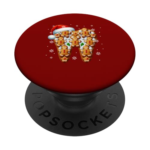 Lebkuchen in Zahnform Keks Weihnachten Zahnarzt Bäcker PopSockets Klebender PopGrip von Dentist Christmas Costume