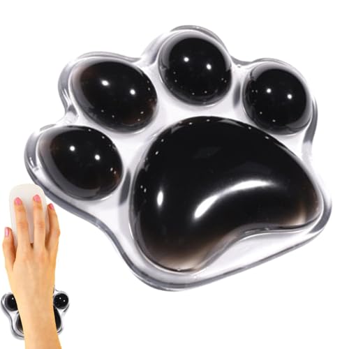 Deojtga Transparentes Handgelenkauflage-Kissen | Katzenpfotenform Spiel Handgelenkstütze Pad | Ergonomische Maus-Handgelenkstütze, Schmerzlinderung Mäuse, Handgelenkstütze, ergonomische von Deojtga