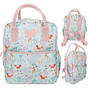 DEPESCHE Rucksack Princess Mimi Allover Wild Forest Kunstfaser rosa/türkis von Depesche