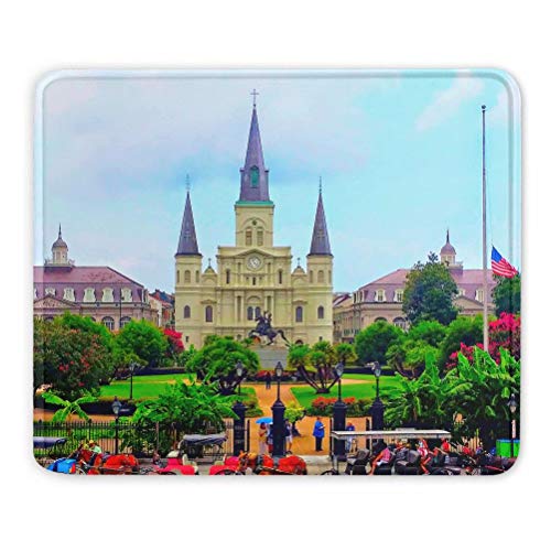 USA Amerika Jackson Square New Orleans Mauspads Geschenk Souvenir 7,9 x 9,5 in 3mm Gummipad von Desert Eagle