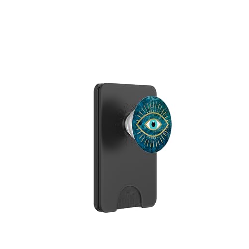 Gelb Evil Eye Blau PopSockets PopWallet für MagSafe von Designs for Girls