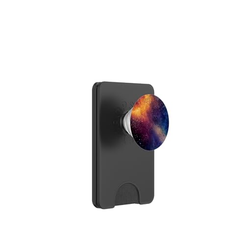 Orange Galaxy Blau Universum PopSockets PopGrip: Ausziehbarer Sockel und Griff für Handys/Tablets mit Tauschbarem Top PopSockets PopWallet für MagSafe von Designs for Girls