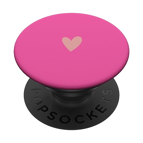 Rosa Pink Minimalistisch Herz PopSockets mit austauschbarem PopGrip von Designs for Girls