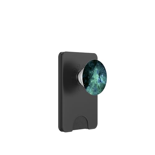 Türkis Blau Galaxy Universum PopSockets PopGrip: Ausziehbarer Sockel und Griff für Handys/Tablets mit Tauschbarem Top PopSockets PopWallet für MagSafe von Designs for Girls