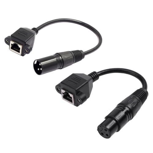 Desikixudy 1 Paar Adapter XLR 3-polig auf RJ45, Peripheriegeräte, RJ45 auf XLR-Anschluss, für die -CON Controller-Serie von Desikixudy