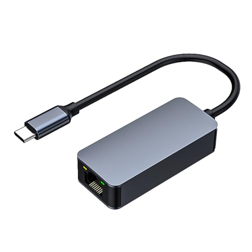 Desikixudy Ethernet 2500 Mbit/s RJ45 2,5 G USB 3.0 Konverter mit Netzwerk-Hubkabel LAN für PC Laptop - Typ C von Desikixudy