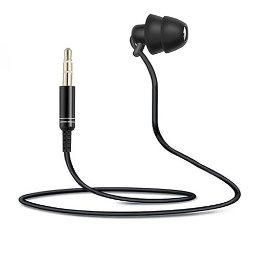 Desikixudy Kurzes einseitiges Verlängerungskabel für Kopfhörer, mit In-Ear-Kopfhörer, Silikon, Mono-Ohr, 3,5 mm, für Telefon, Schwarz von Desikixudy