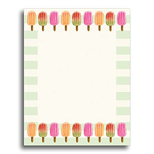 Summer Popsicles Schreibpapier – 80 Blatt von Desktop Publishing Supplies