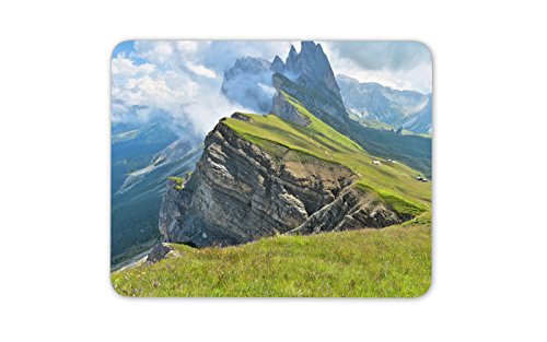 Italienischen Dolomiten Mauspad Pad - Geisler Berg Italien Alpen Geschenk-Computer # 8983 von Destination Vinyl Ltd