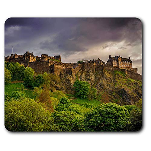 RM8906 Mauspad Edinburgh Castle Schottland Scottish 23,5 x 19,6 cm (9,3 x 7,7 Zoll) für Computer & Laptop, Büro, Geschenk, rutschfeste Unterseite von Destination Vinyl Ltd