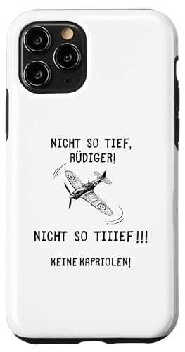 Hülle für iPhone 11 Pro Nicht so Tief Rüdiger! Modellflugzeug Deutsches Meme Weißes von Deutsche Meme Designs by Corez
